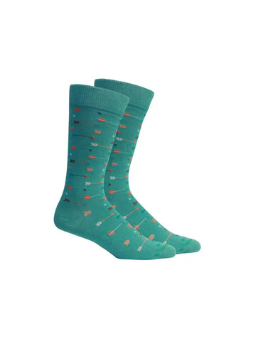 Brown Dog Thunder Bird Socks - Teal