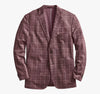 Flex Knit Blazer -Burgundy Plaid