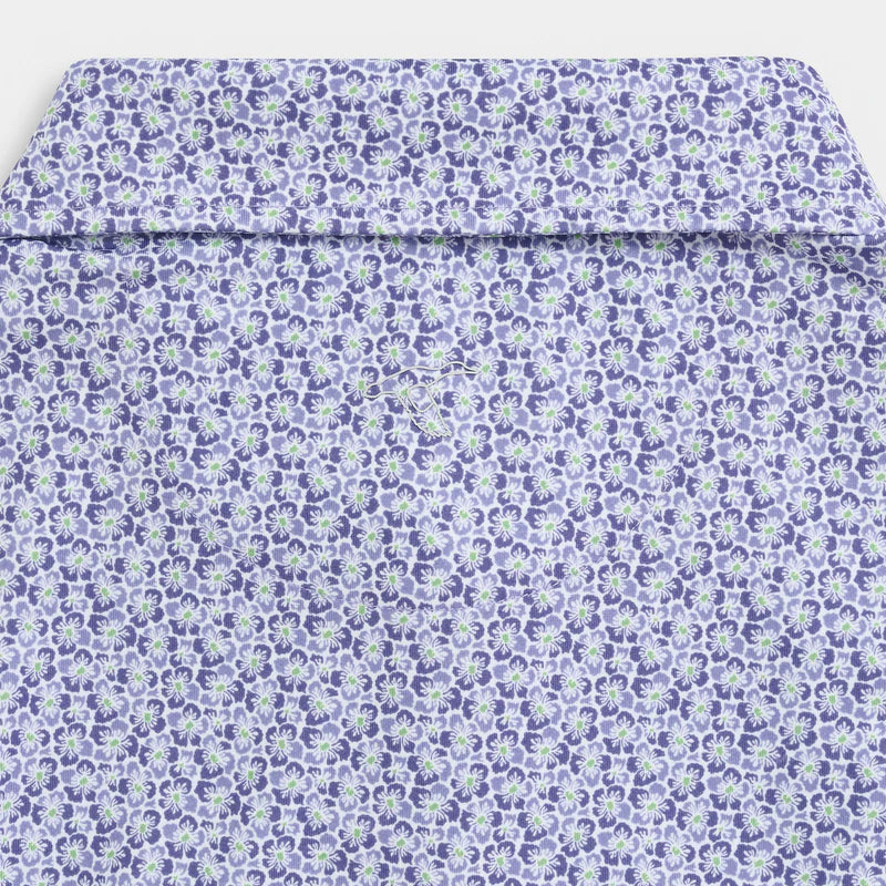 Violet Hibiscus Printed Performance Polo