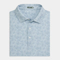 Stone Blue Dahlia Printed Performance Polo