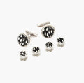 Bear Cufflink & Studs Set - Rhodium