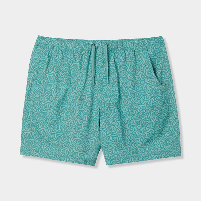 Green Starfish Swim Trunks