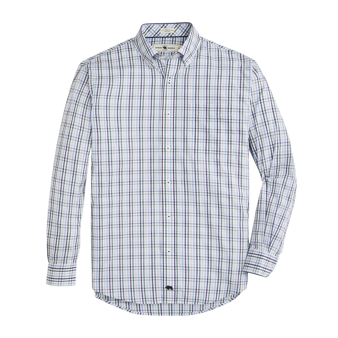 Torridon Classic Fit Quad Button Down - Mystical