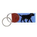 Black Lab Walking Key Fob
