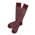 Maroon Broken Stripe Socks
