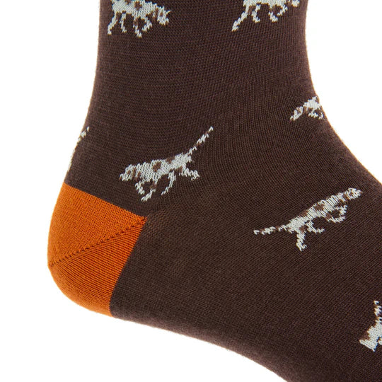 Brown/Orange Dog Socks