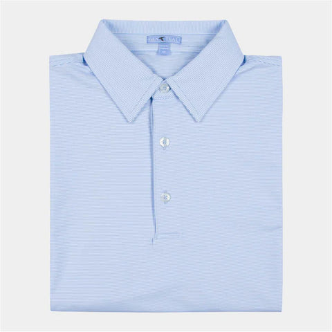 UM Heritage Blue Pinstripe Polo