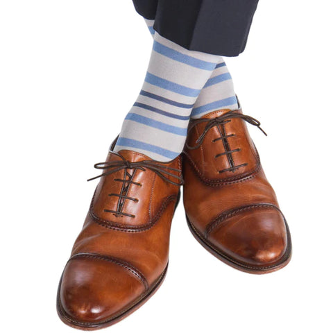 Ash w/ Double Striped Socks