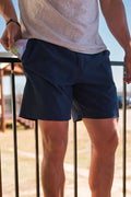 Navy Burlebo Performance Shorts