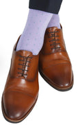 Lavender w/ Green Pin Dot Socks
