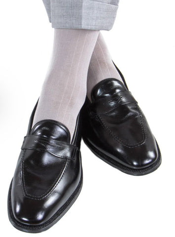 Ash Solid Ribbed Socks