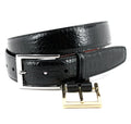 Alligator Grain Embossed Calfskin Belt - Black