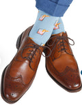 Sky Blue w/ Orange Negroni Drink Socks