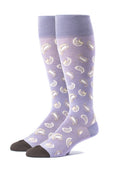 Lilac/DK. Brown Pine Paisley Socks