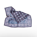 Blue Persian/Foulard Reversible Pocket Square