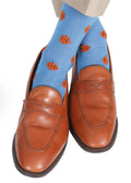 Azure w/ Burnt Orange Basketball Socks
