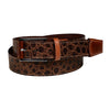 Tuscan Tinga Embossed Calfskin Belt w/ Tabs - Cognac