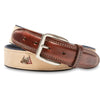 Nubuck Leather Embroidered Belt