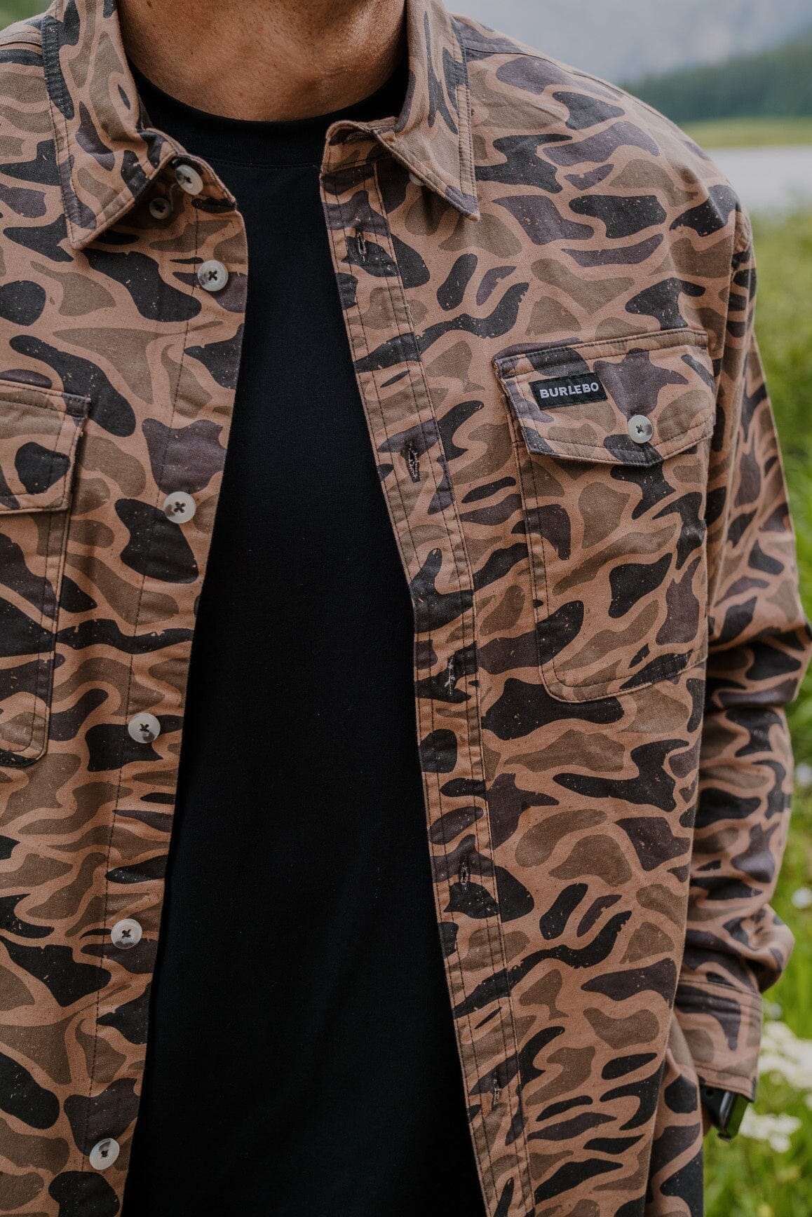 Gauge Camo Cotton Twill Button Up - LS