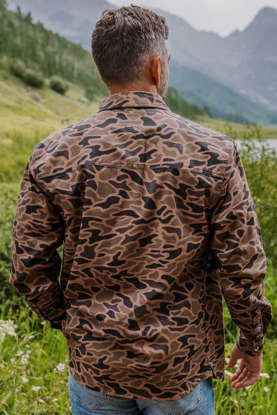 Gauge Camo Cotton Twill Button Up - LS