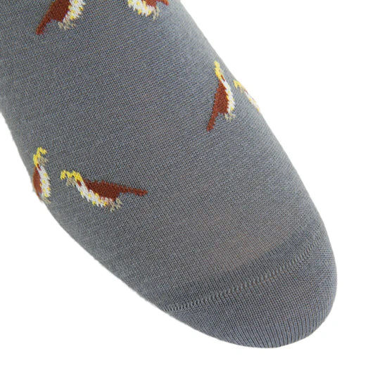 Mercury Gray Quail Socks