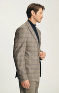 Matteo Checked Blazer Light Brown