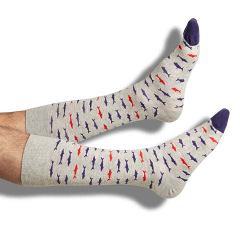 Grey Shark Socks