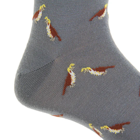 Mercury Gray Quail Socks