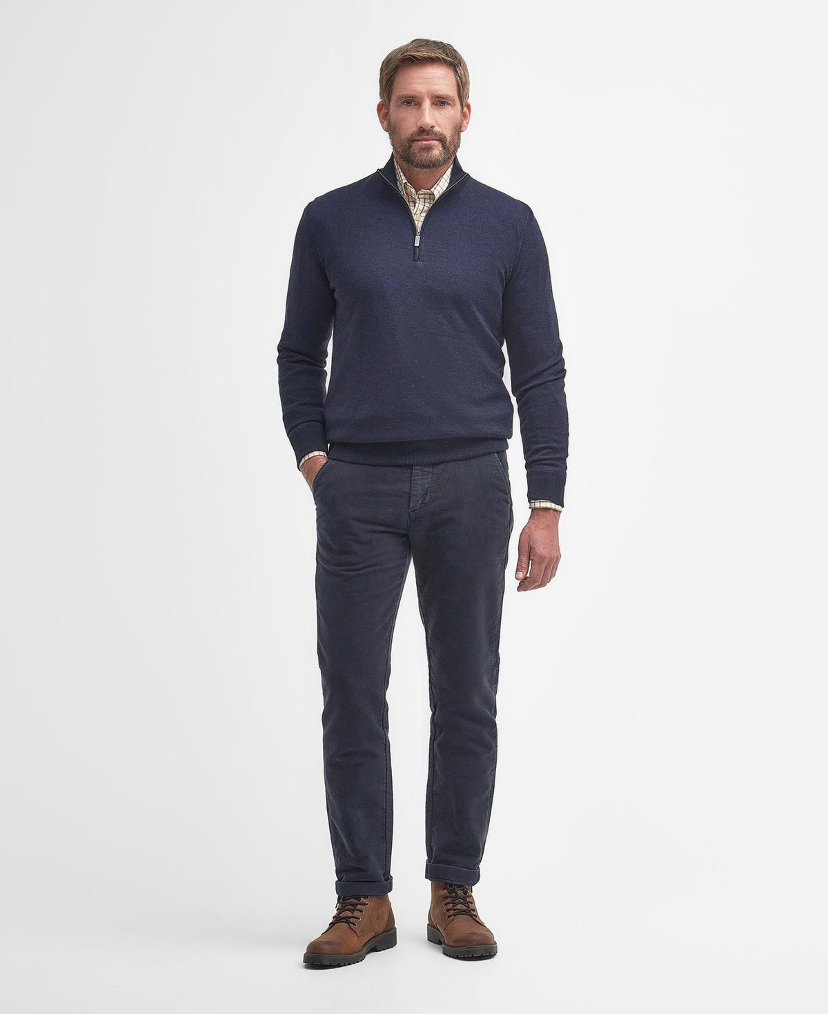 Barbour Gamlin Half Zip Knitted Jumper