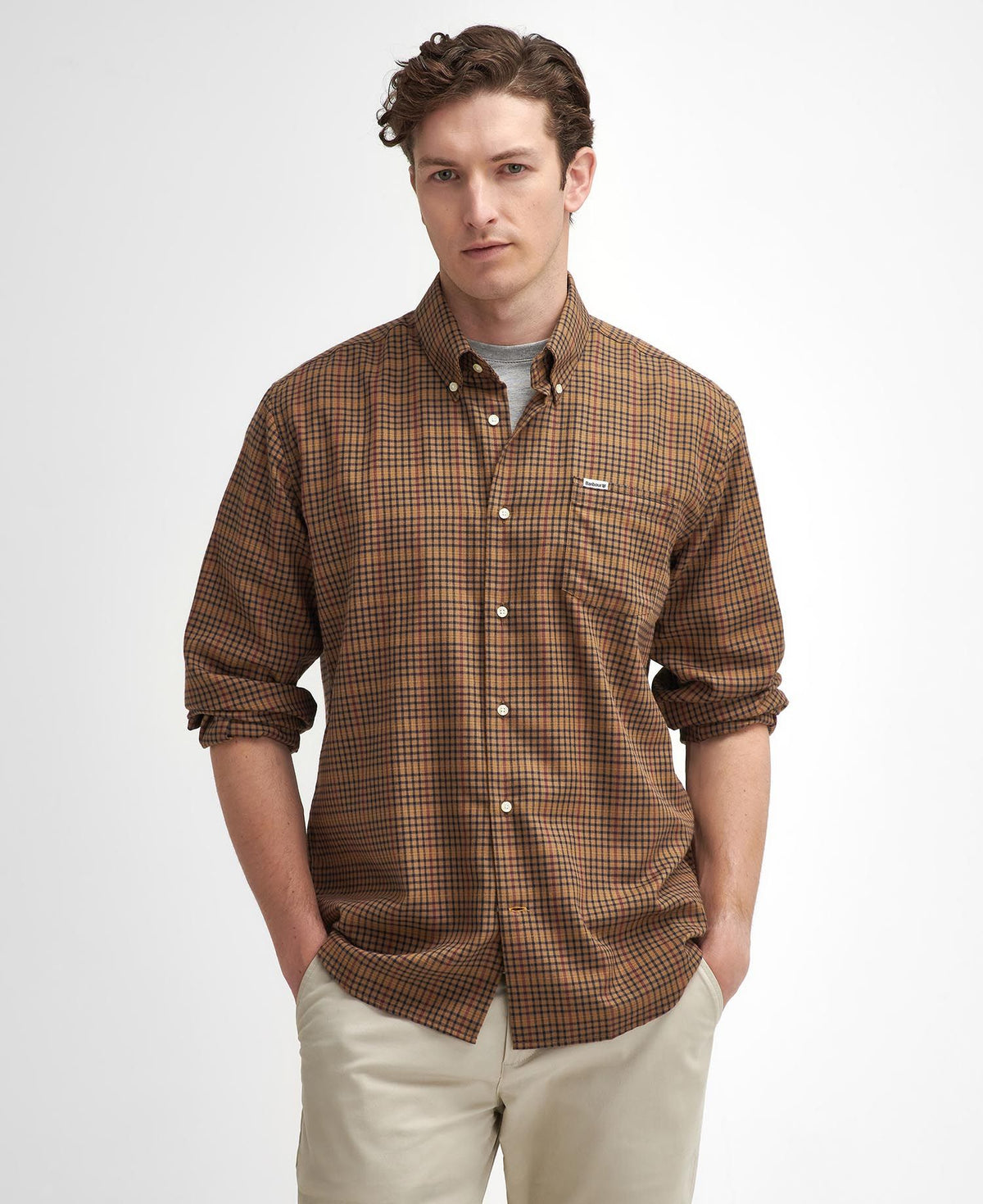 Henderson Thermo Weave Long-Sleeved Shirt - Stone