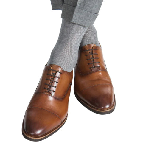 Steel Gray & Ash Nailhead Socks