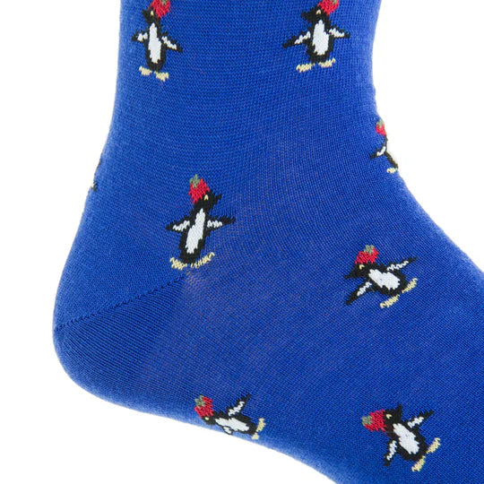 Clematis Blue w/ Penguin Socks - Mid Calf