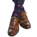 Classic Navy w/ Coral Lobster & Crab Socks