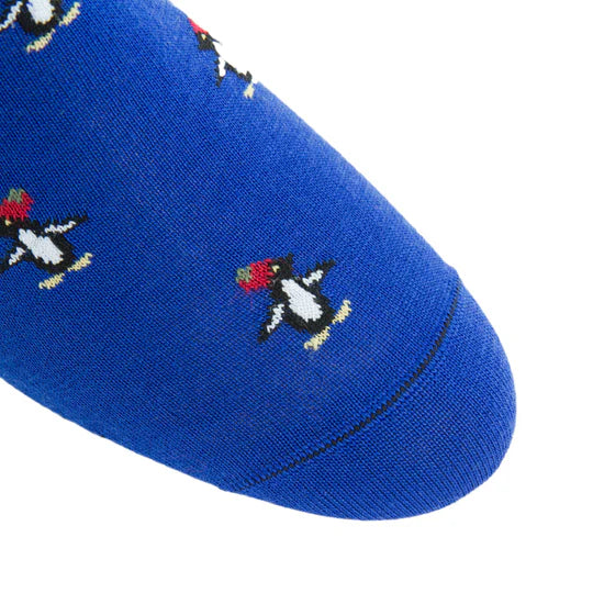 Clematis Blue w/ Penguin Socks - Mid Calf