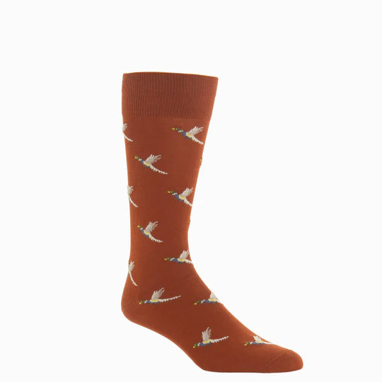 Whiskey w/ Pheasants Socks - Mid Calf