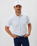 Burgers N Beers Performance Mesh Polo - White
