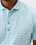 Cocktail Time Performance Mesh Polo - Dolphin