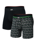 Vibe Xtra Soft Comfort Boxer Brief Fly (2 Pack) - Back Nine/Black
