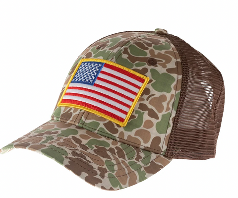 Camo USA Flag Hat