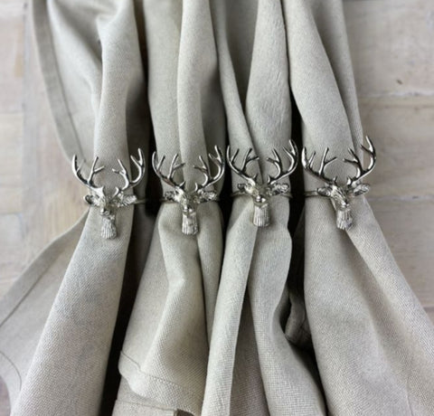 Stag Napkin Ring Set