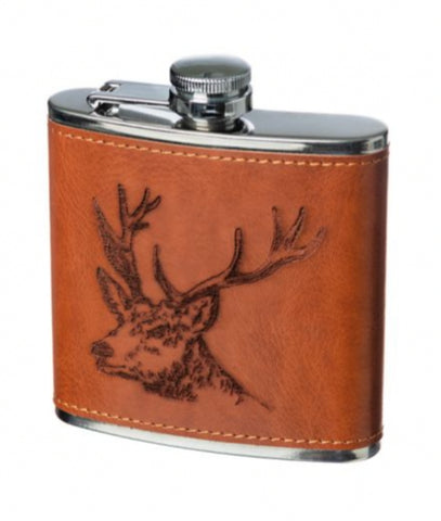 Stag Leather Flask