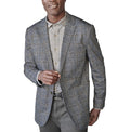 Flex Knit Blazer -Charcoal/Brown Plaid
