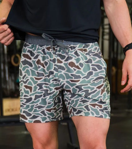 Retro Camo Athletic Shorts