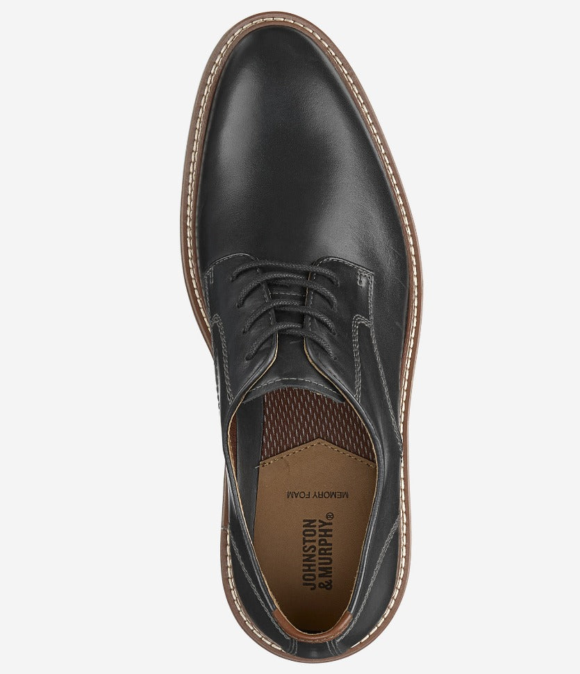 Upton Plain Toe Black Shoes