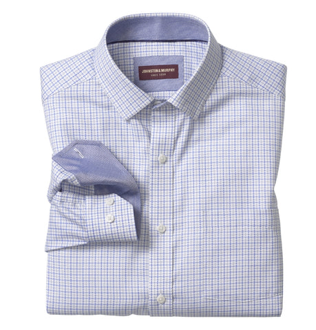 Tunnel Grid Long Sleeve Dress Shirt