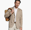 Tan Twill Flex Knit Blazer