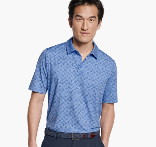 Blue Tonal Airplane Performance Polo