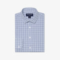 Leeward No Tuck Dress Shirt - Perry Blue Liam Plaid