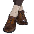 Tan w/ Taupe Dot Socks