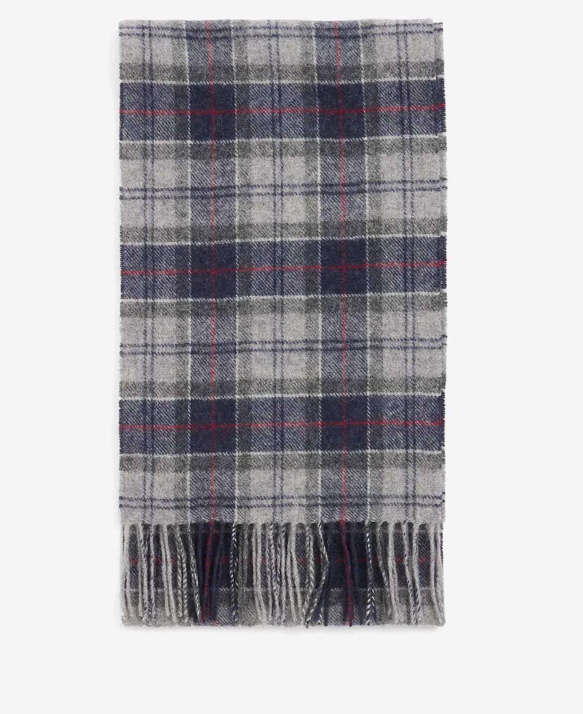 Tartan Lambswool Scarf - Blue Granite